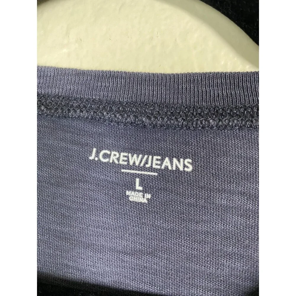 J. Crew Mens Long Sleeve Blue Shirt Large Casual Cotton Classic Capsule